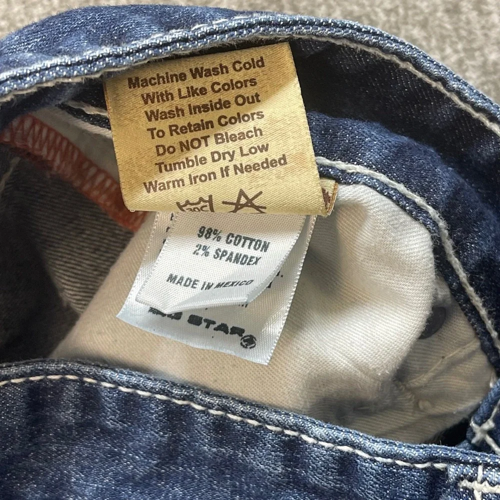 Big Star Pioneer‎ Regular Boot Cut Jeans Mens 33R Dark Wash Buckle Exclusive